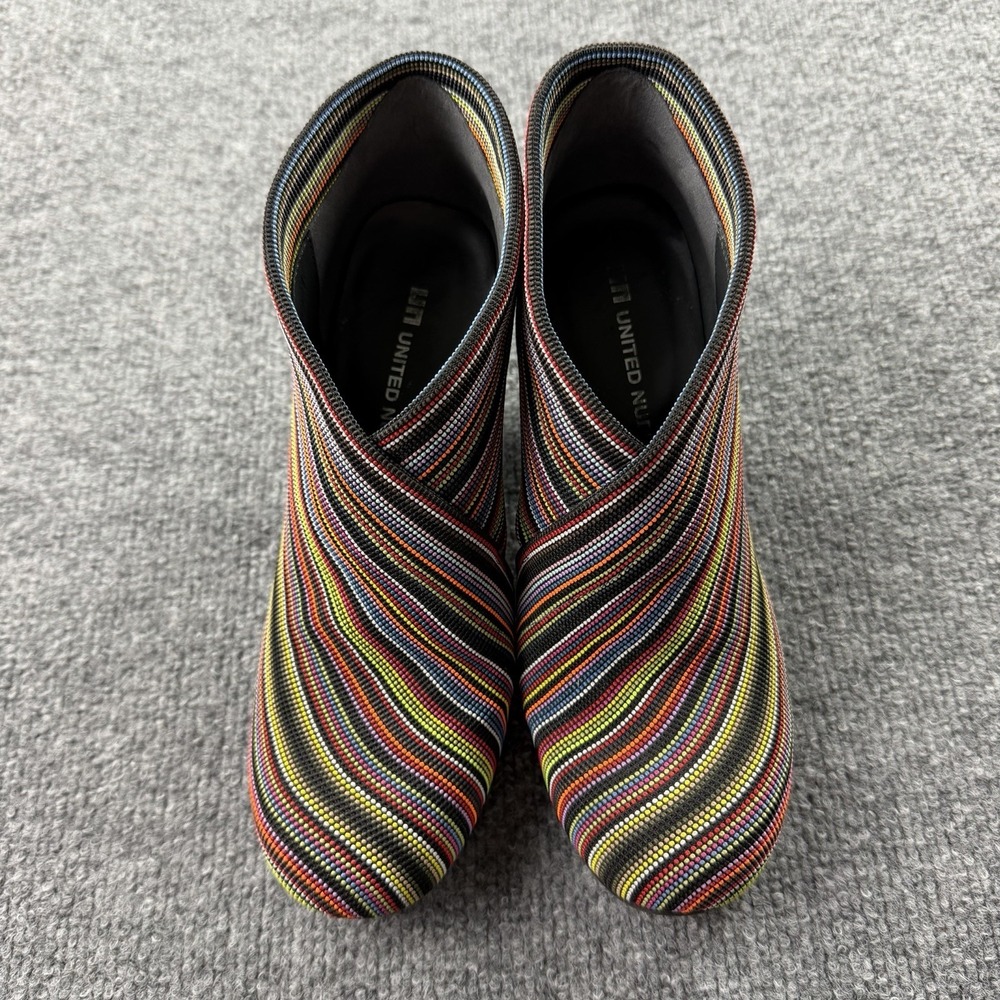United Nude Multicolor Stripe Ankle Boots Heels Size 6,5 EU 37 - Picture 3 of 7